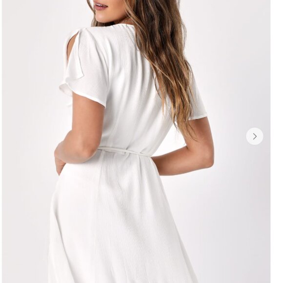 Lulu’s Harbor Point White Wrap Dress - Size Small - Picture 2 of 3